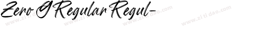 Zero G Regular Regul字体转换